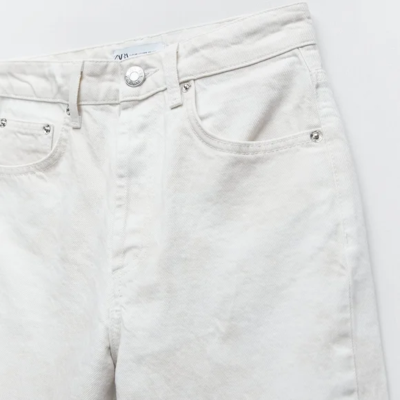 NWT Zara tie-dye cream jeans - Picture 3 of 14